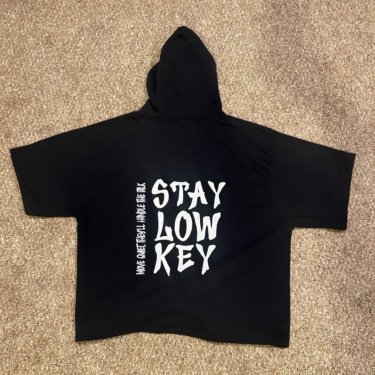 HAND-MADE CROPPED SINX STAY LOW KEY Sweater